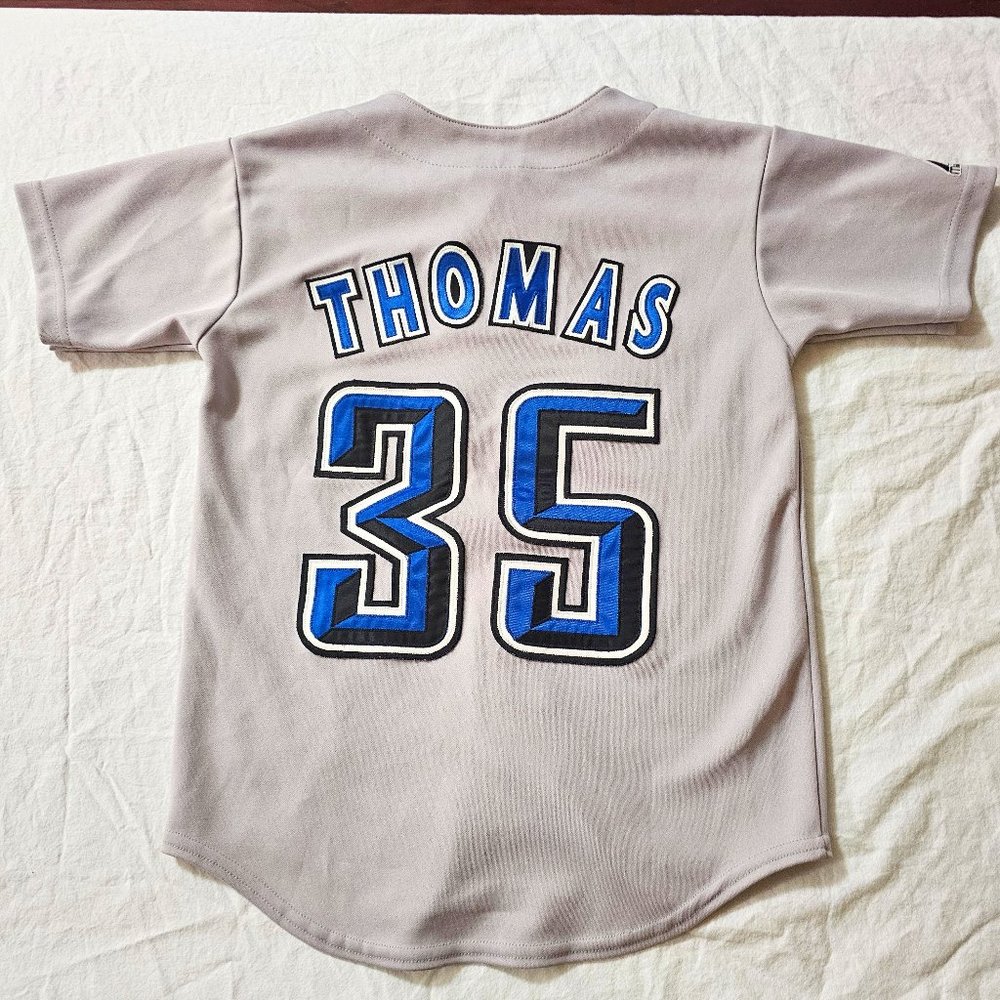 Authentic Majestic Toronto Blue Jays Frank Thomas #35 MLB Jersey - Medium